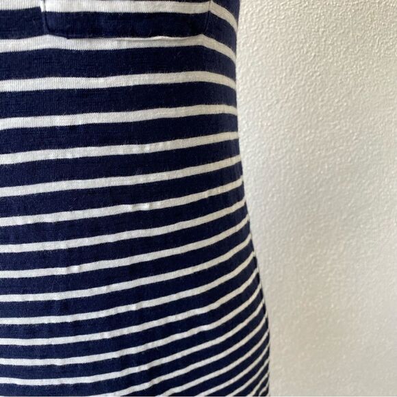 Gap Striped Cotton Tee Shirt Dress Blue White Pocket SZ XS - Picture 8 of 12